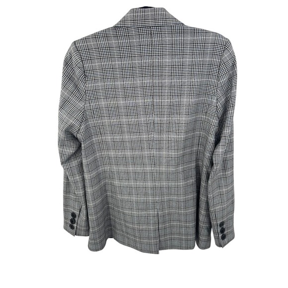ANINE BING Plaid Madeline Double Breasted Blazer Jacket Blue Black Size S P - Picture 6 of 10